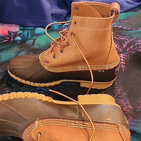 Men's L.L.bean  bean boots Brown and Tan Boots size 10 euc - Picture 3 of 5
